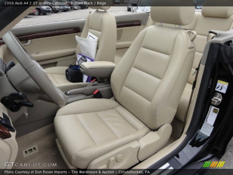 Brilliant Black / Beige 2009 Audi A4 2.0T quattro Cabriolet