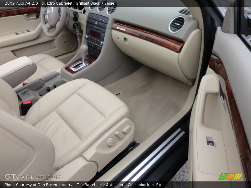 Brilliant Black / Beige 2009 Audi A4 2.0T quattro Cabriolet