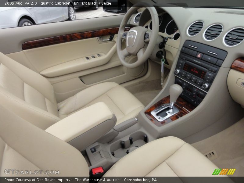 Brilliant Black / Beige 2009 Audi A4 2.0T quattro Cabriolet