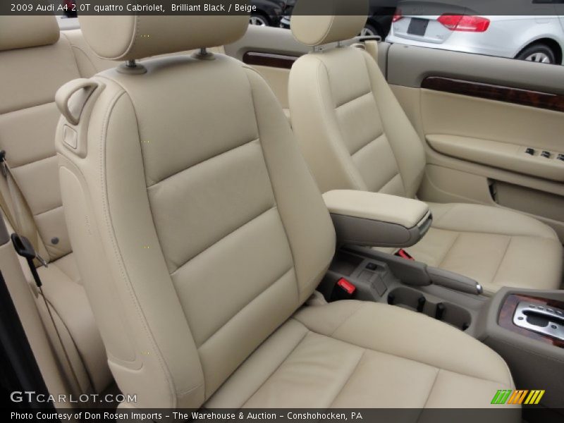 Brilliant Black / Beige 2009 Audi A4 2.0T quattro Cabriolet