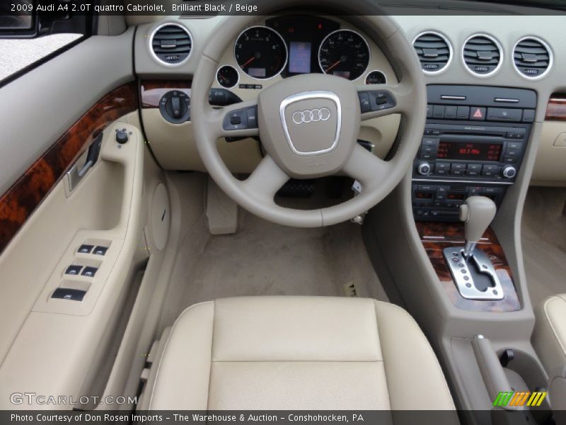 Brilliant Black / Beige 2009 Audi A4 2.0T quattro Cabriolet