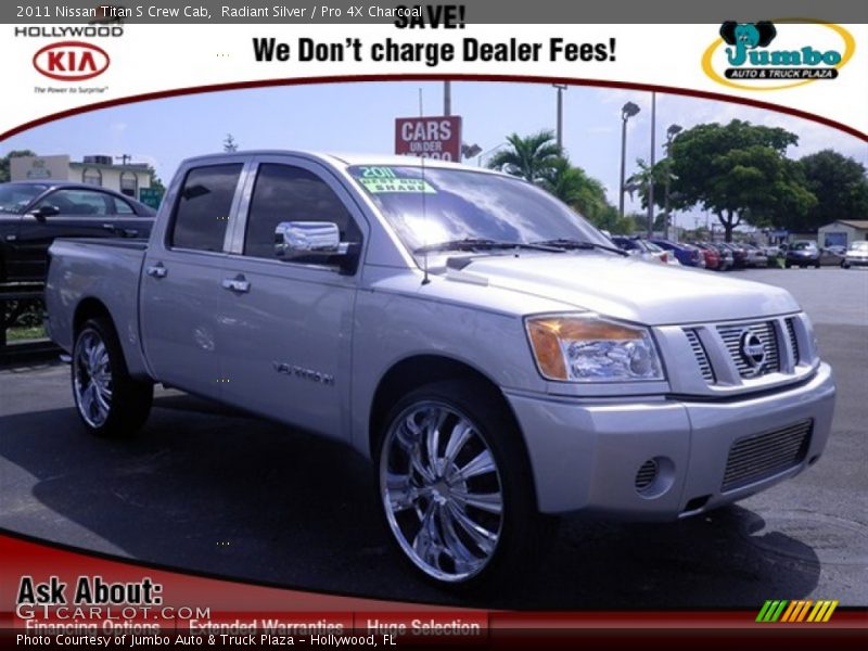 Radiant Silver / Pro 4X Charcoal 2011 Nissan Titan S Crew Cab