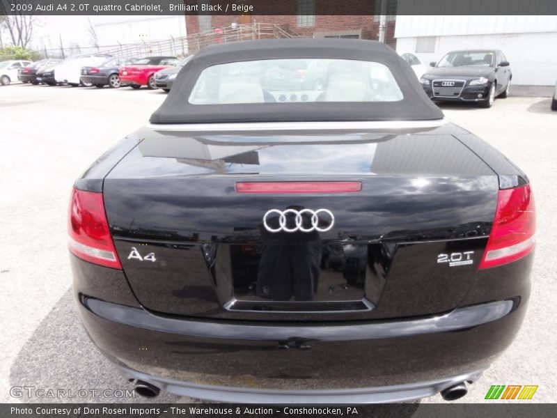 Brilliant Black / Beige 2009 Audi A4 2.0T quattro Cabriolet