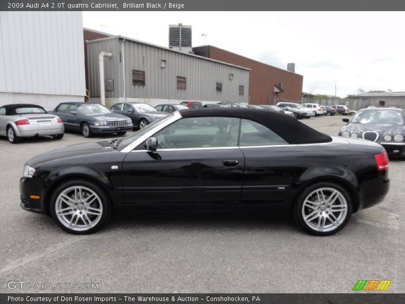 Brilliant Black / Beige 2009 Audi A4 2.0T quattro Cabriolet