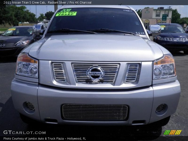 Radiant Silver / Pro 4X Charcoal 2011 Nissan Titan S Crew Cab