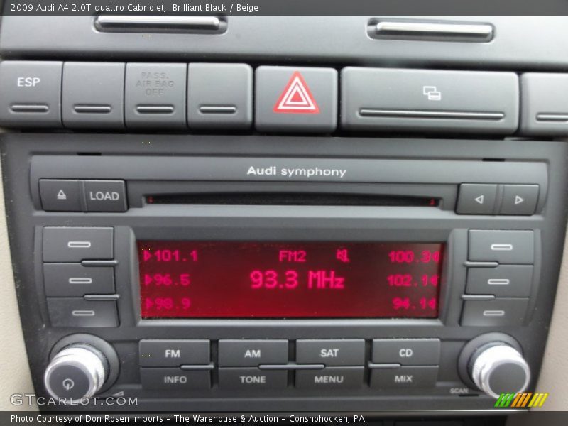 Brilliant Black / Beige 2009 Audi A4 2.0T quattro Cabriolet