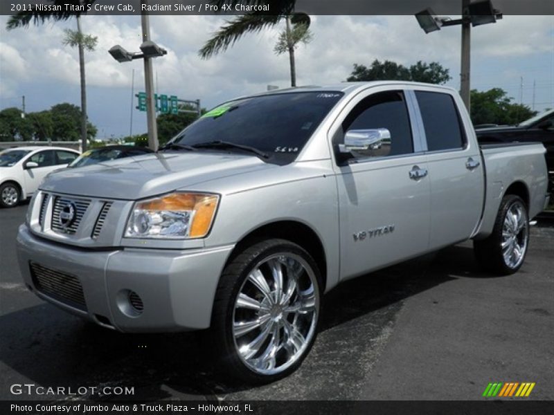 Radiant Silver / Pro 4X Charcoal 2011 Nissan Titan S Crew Cab