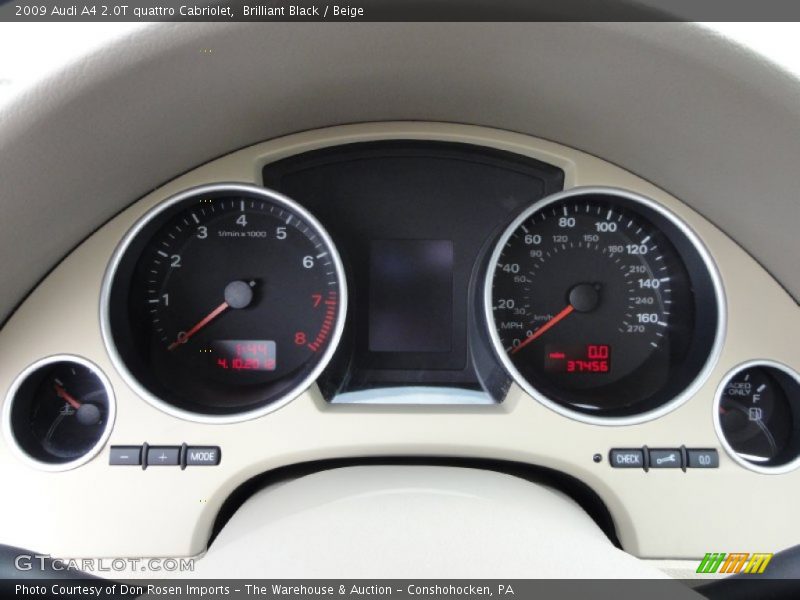 Brilliant Black / Beige 2009 Audi A4 2.0T quattro Cabriolet