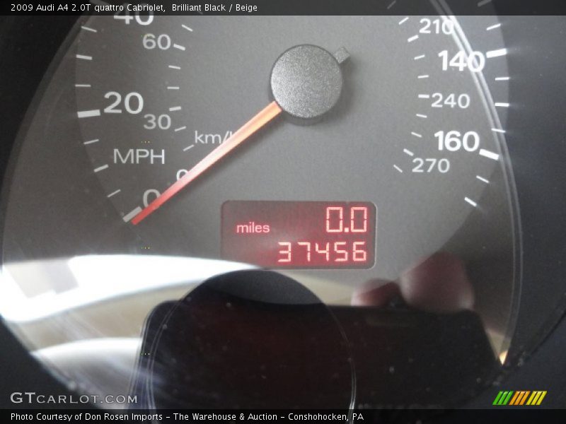 Brilliant Black / Beige 2009 Audi A4 2.0T quattro Cabriolet