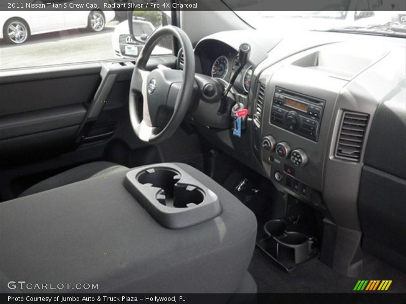 Radiant Silver / Pro 4X Charcoal 2011 Nissan Titan S Crew Cab