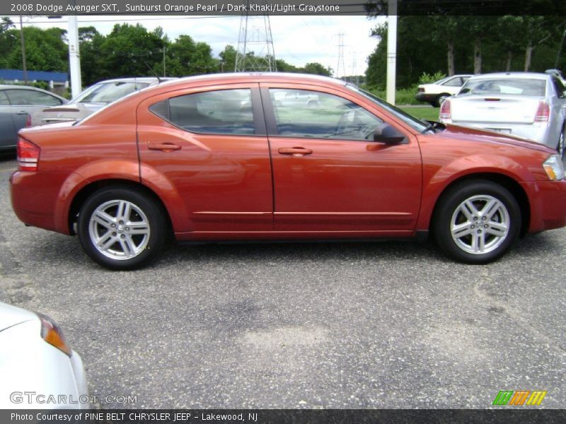 Sunburst Orange Pearl / Dark Khaki/Light Graystone 2008 Dodge Avenger SXT