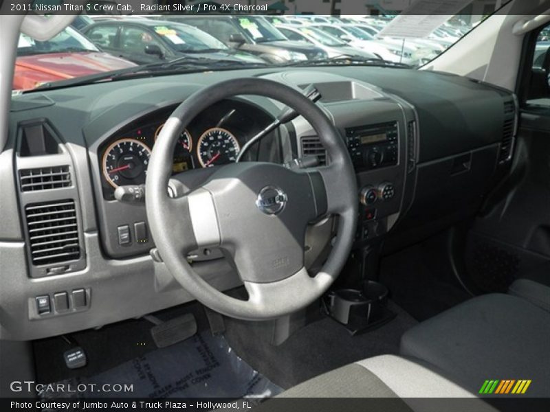 Radiant Silver / Pro 4X Charcoal 2011 Nissan Titan S Crew Cab