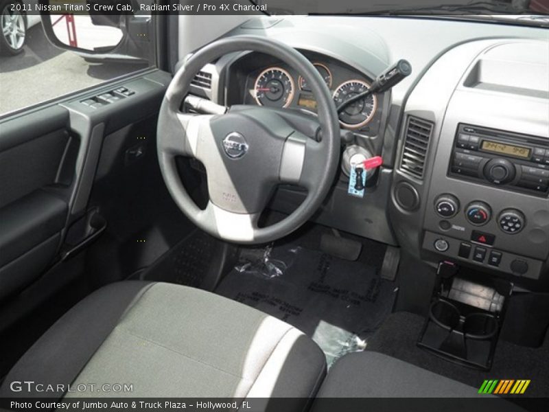 Radiant Silver / Pro 4X Charcoal 2011 Nissan Titan S Crew Cab