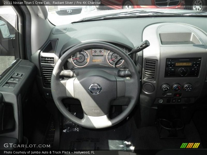 Radiant Silver / Pro 4X Charcoal 2011 Nissan Titan S Crew Cab
