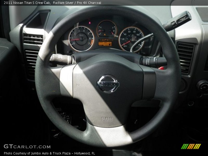 Radiant Silver / Pro 4X Charcoal 2011 Nissan Titan S Crew Cab