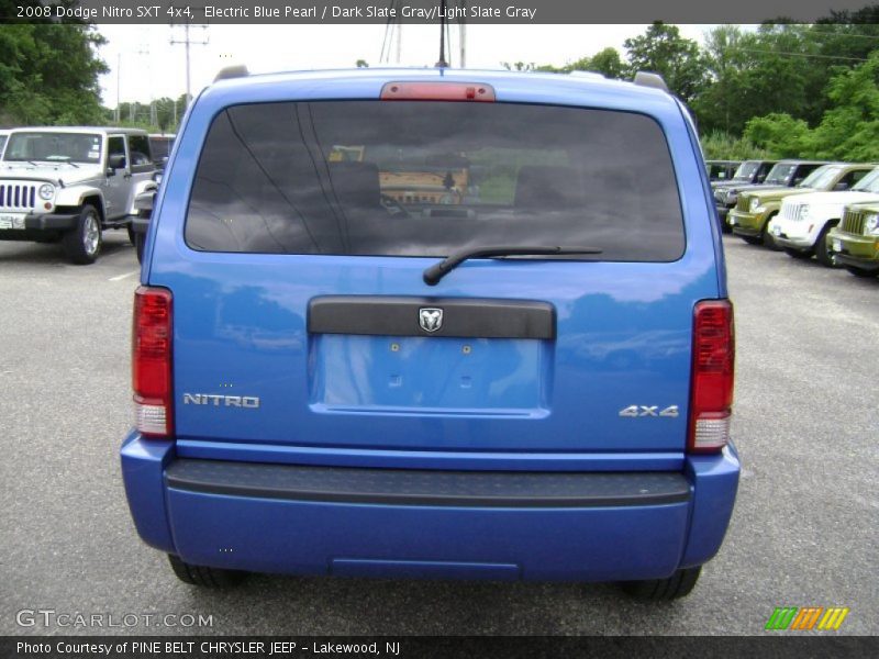 Electric Blue Pearl / Dark Slate Gray/Light Slate Gray 2008 Dodge Nitro SXT 4x4