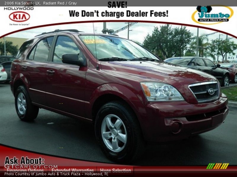 Radiant Red / Gray 2006 Kia Sorento LX