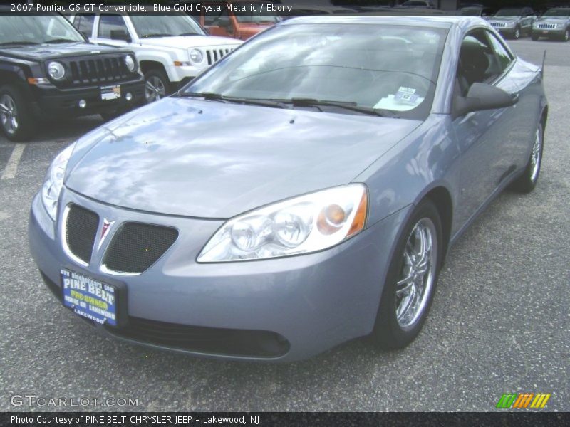 Blue Gold Crystal Metallic / Ebony 2007 Pontiac G6 GT Convertible