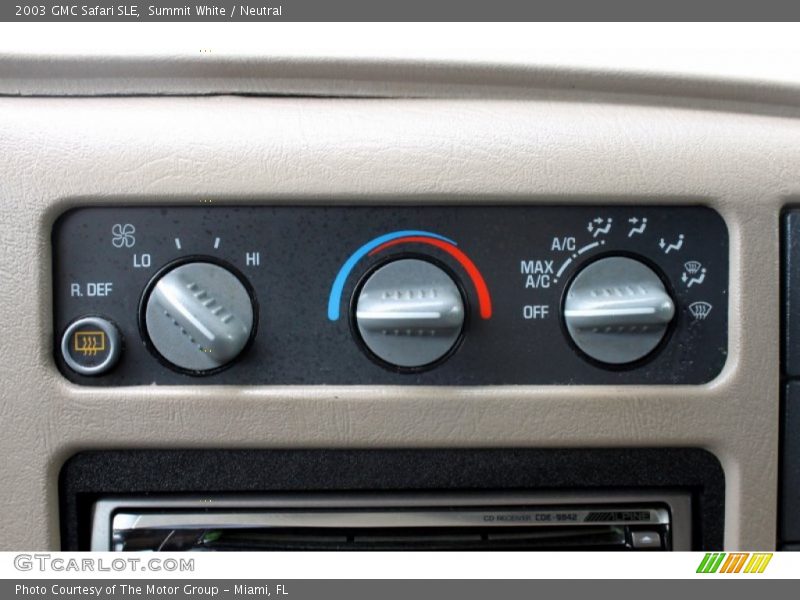 Controls of 2003 Safari SLE