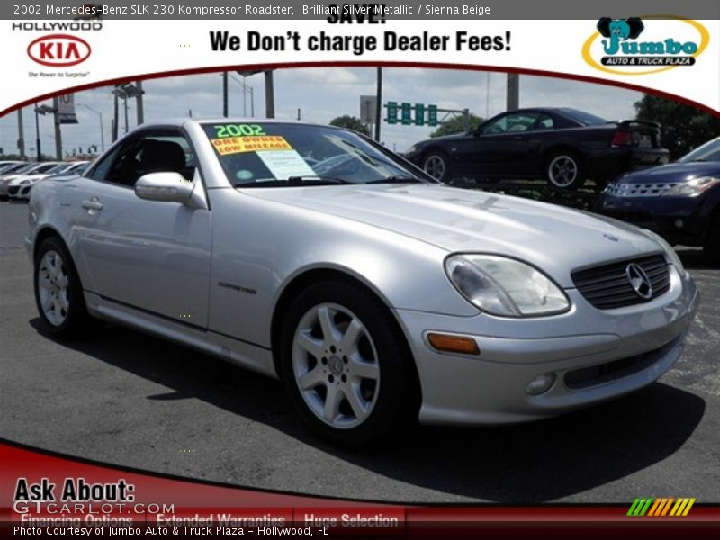 Brilliant Silver Metallic / Sienna Beige 2002 Mercedes-Benz SLK 230 Kompressor Roadster
