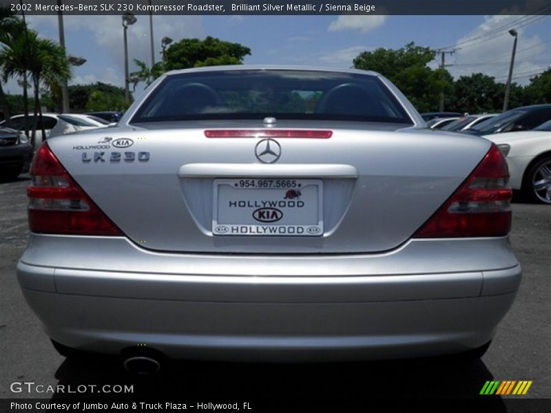 Brilliant Silver Metallic / Sienna Beige 2002 Mercedes-Benz SLK 230 Kompressor Roadster