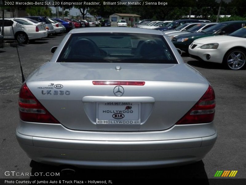 Brilliant Silver Metallic / Sienna Beige 2002 Mercedes-Benz SLK 230 Kompressor Roadster