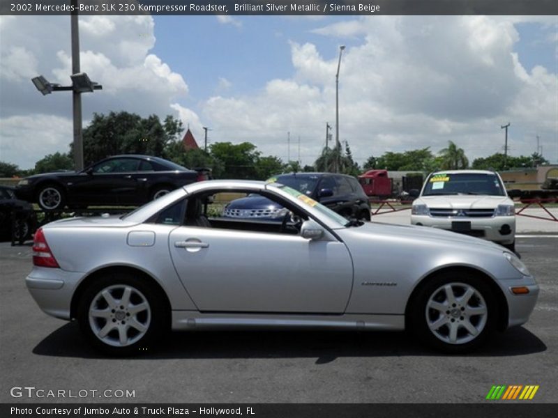 Brilliant Silver Metallic / Sienna Beige 2002 Mercedes-Benz SLK 230 Kompressor Roadster