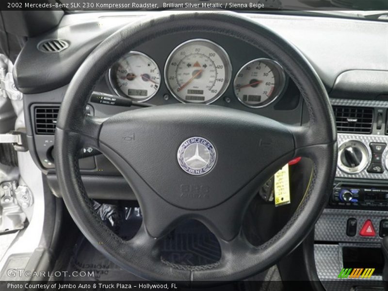 Brilliant Silver Metallic / Sienna Beige 2002 Mercedes-Benz SLK 230 Kompressor Roadster