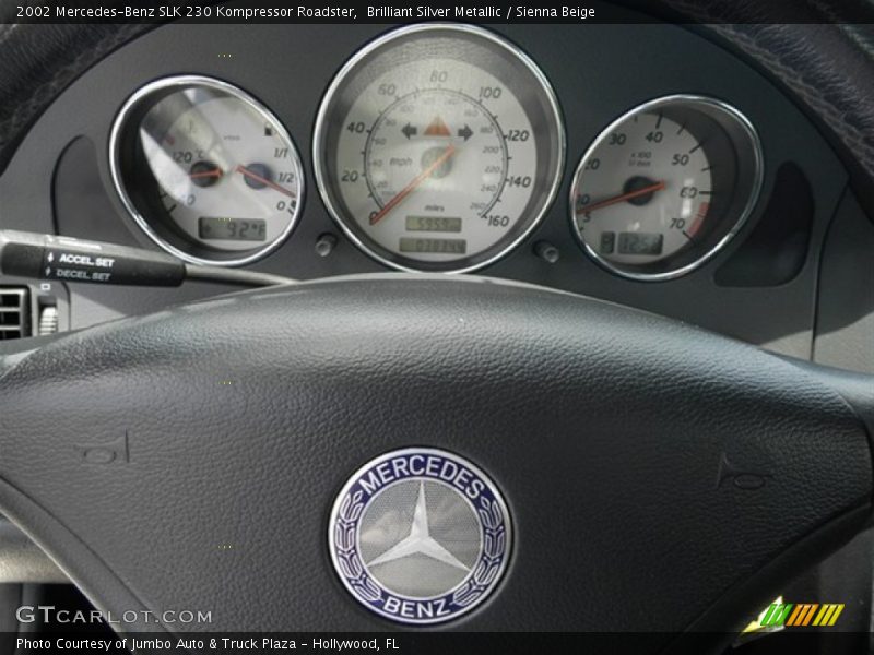 Brilliant Silver Metallic / Sienna Beige 2002 Mercedes-Benz SLK 230 Kompressor Roadster