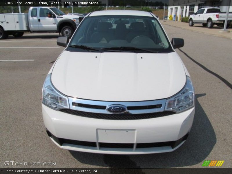 White Suede / Medium Stone 2009 Ford Focus S Sedan