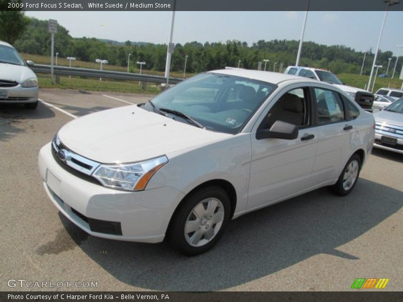 White Suede / Medium Stone 2009 Ford Focus S Sedan