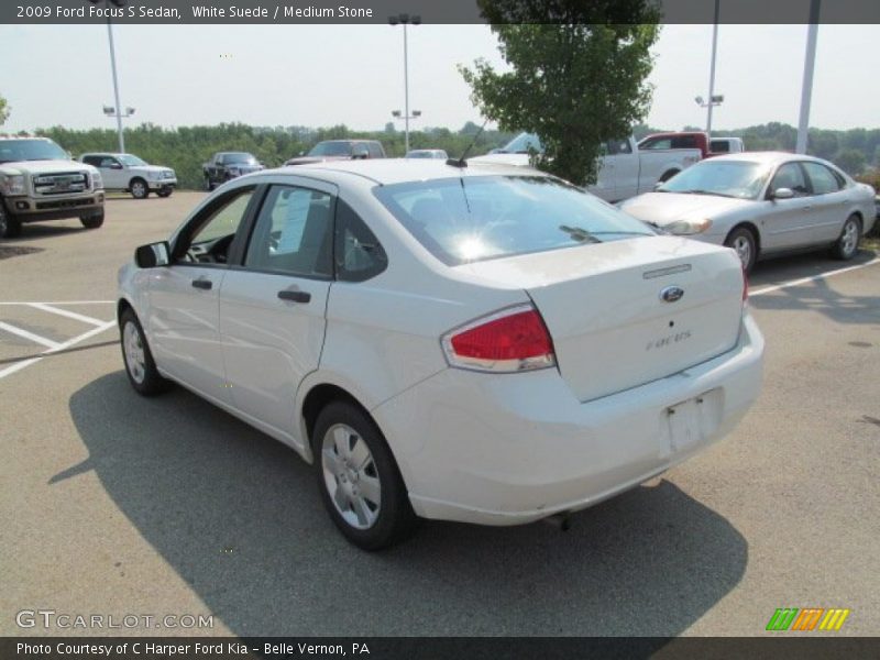 White Suede / Medium Stone 2009 Ford Focus S Sedan