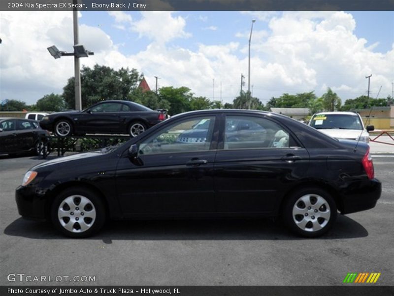 Ebony Black / Gray 2004 Kia Spectra EX Sedan