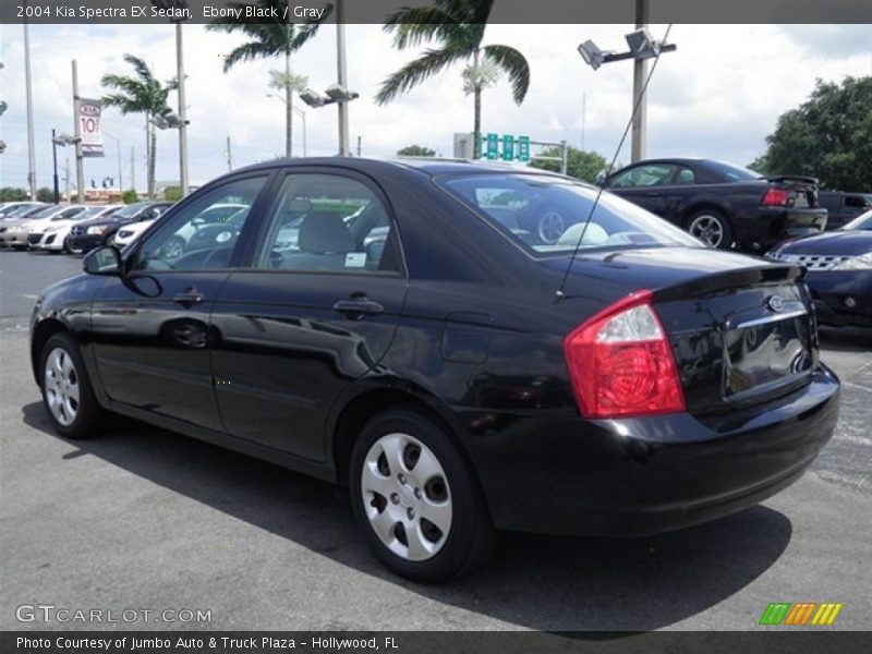 Ebony Black / Gray 2004 Kia Spectra EX Sedan