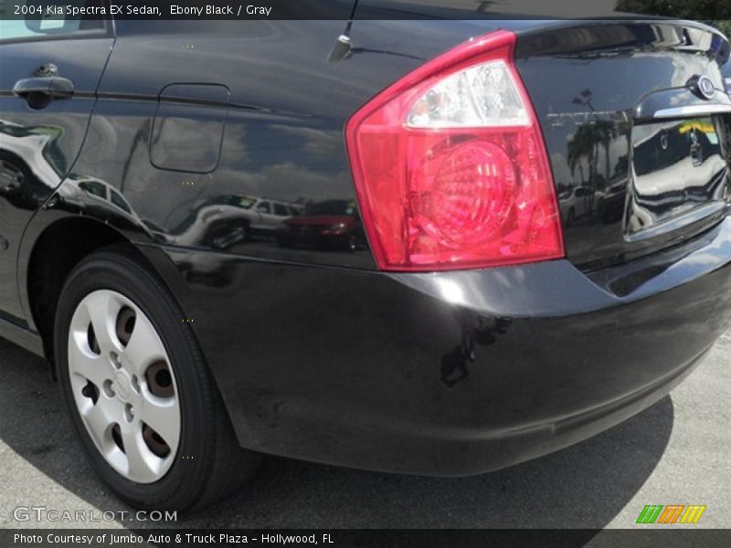 Ebony Black / Gray 2004 Kia Spectra EX Sedan