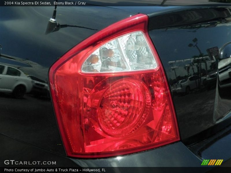 Ebony Black / Gray 2004 Kia Spectra EX Sedan