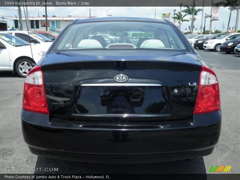 Ebony Black / Gray 2004 Kia Spectra EX Sedan