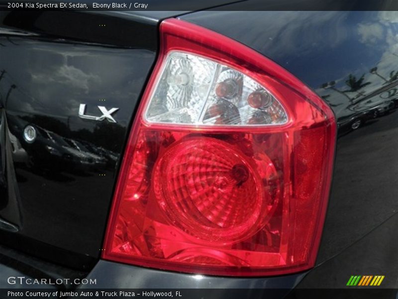 Ebony Black / Gray 2004 Kia Spectra EX Sedan