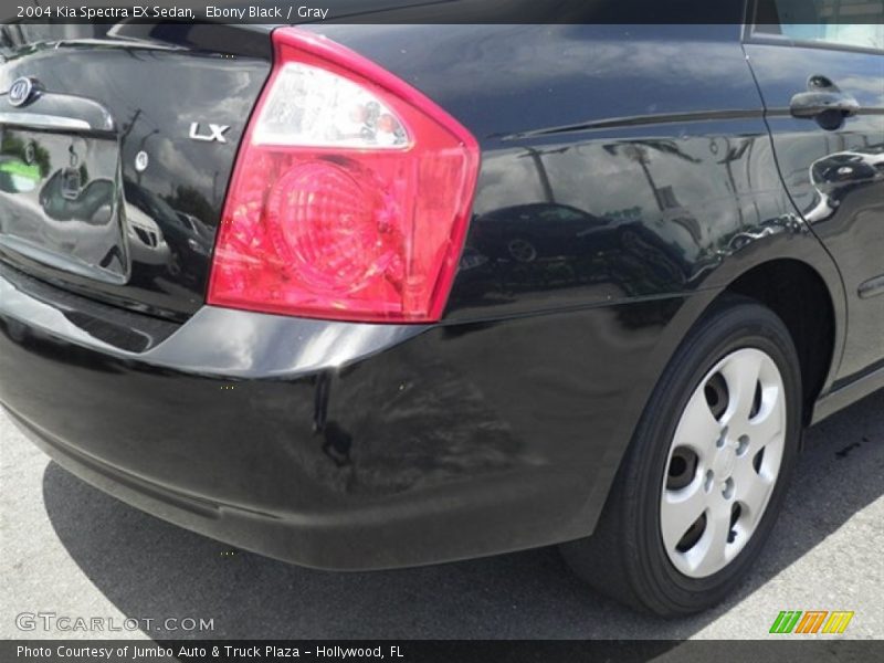 Ebony Black / Gray 2004 Kia Spectra EX Sedan