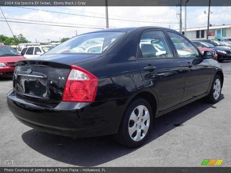 Ebony Black / Gray 2004 Kia Spectra EX Sedan