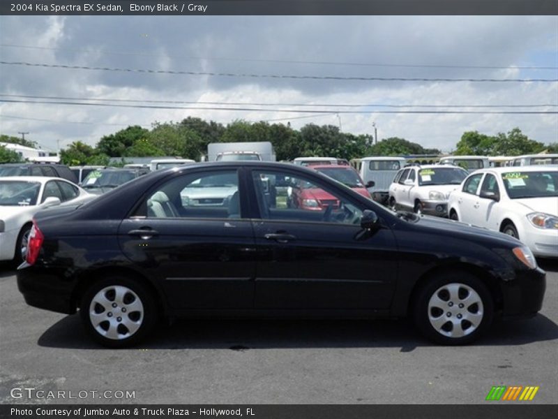 Ebony Black / Gray 2004 Kia Spectra EX Sedan