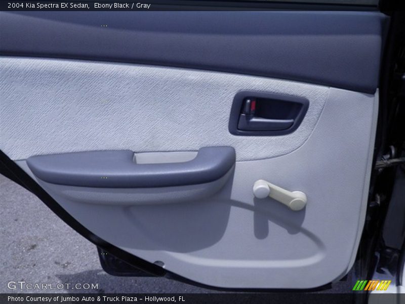 Ebony Black / Gray 2004 Kia Spectra EX Sedan