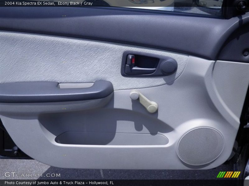 Ebony Black / Gray 2004 Kia Spectra EX Sedan