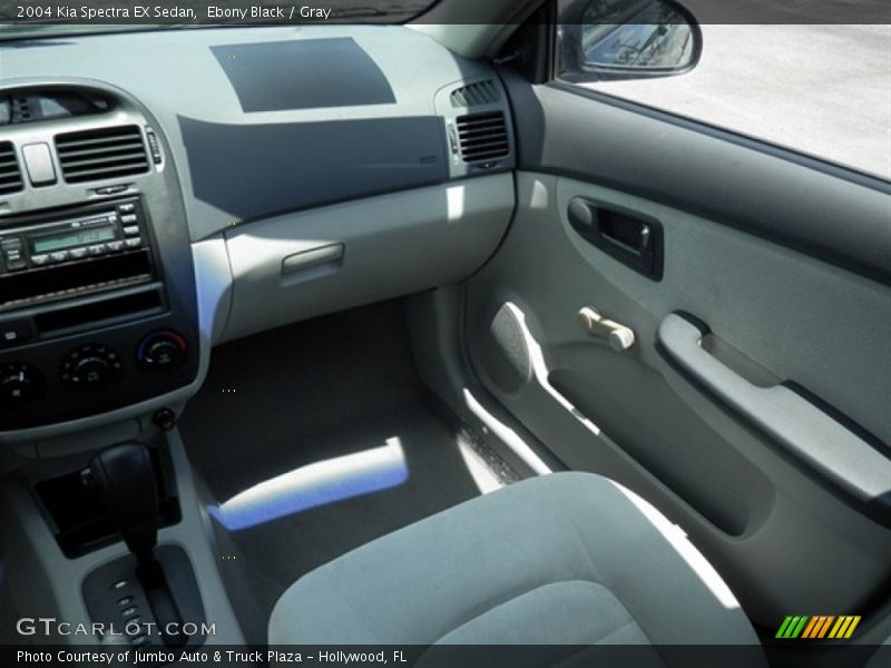 Ebony Black / Gray 2004 Kia Spectra EX Sedan