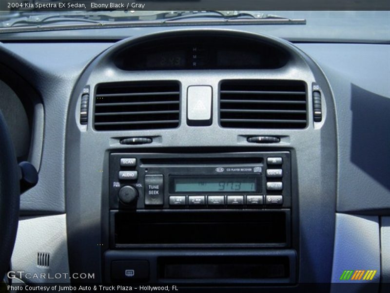 Ebony Black / Gray 2004 Kia Spectra EX Sedan