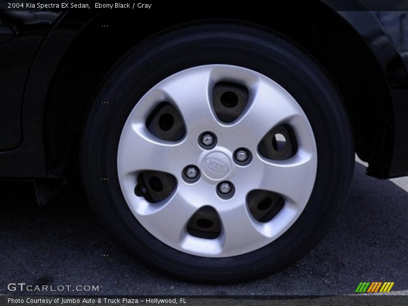 Ebony Black / Gray 2004 Kia Spectra EX Sedan