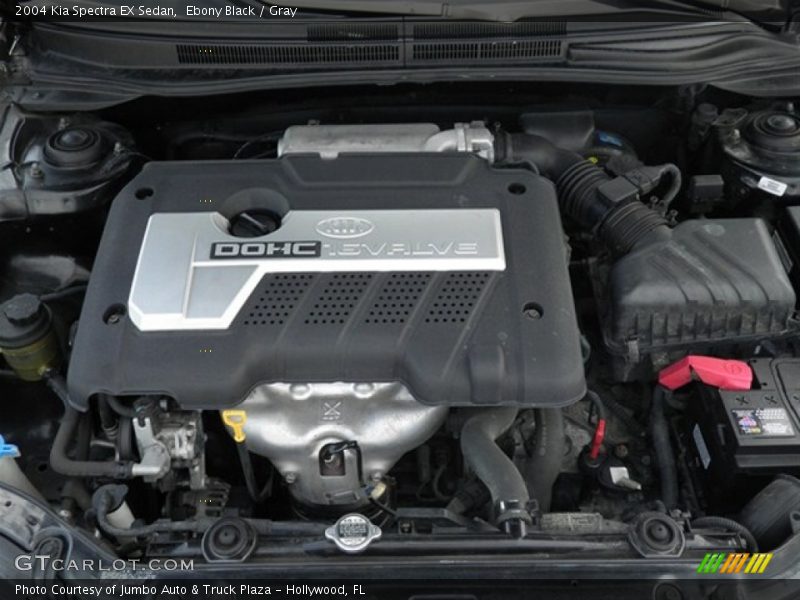 Ebony Black / Gray 2004 Kia Spectra EX Sedan