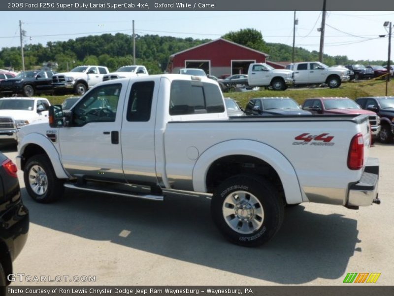 Oxford White / Camel 2008 Ford F250 Super Duty Lariat SuperCab 4x4