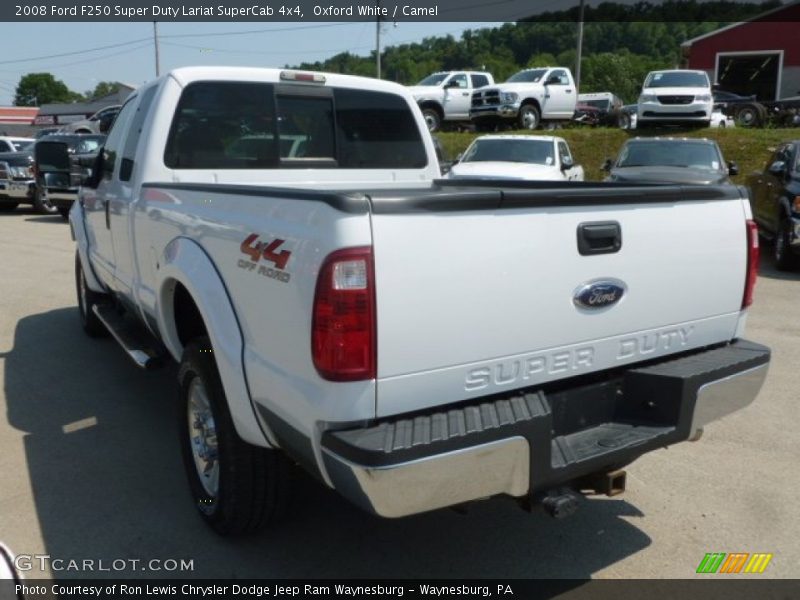 Oxford White / Camel 2008 Ford F250 Super Duty Lariat SuperCab 4x4