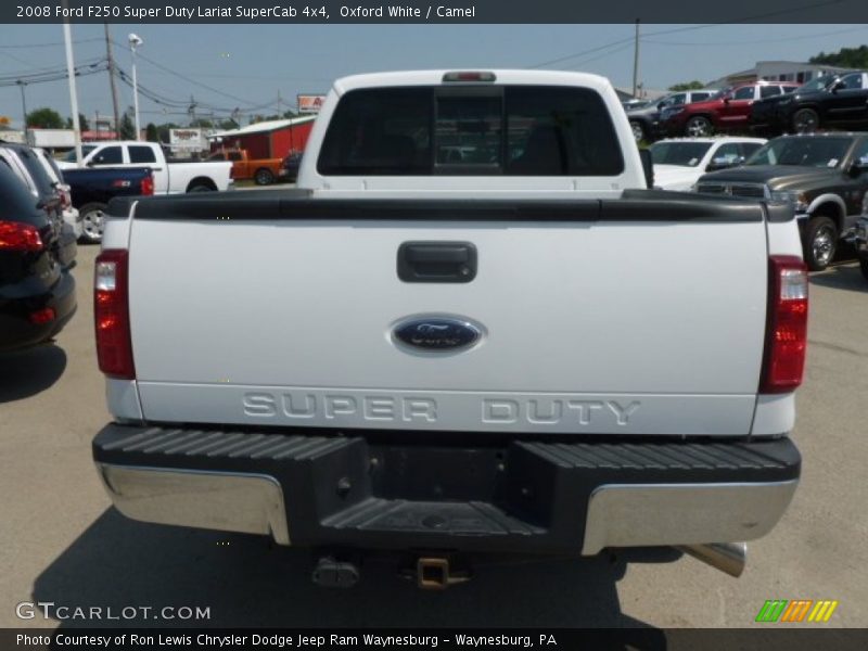 Oxford White / Camel 2008 Ford F250 Super Duty Lariat SuperCab 4x4